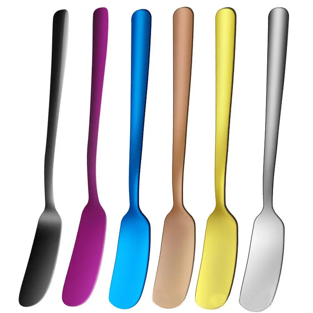 

Stainless Steel Spreader for Butter Cheese Dessert Jam Cream Cutlery Breakfast Tool Colorful Western Dinner Knife Cutlery Tools