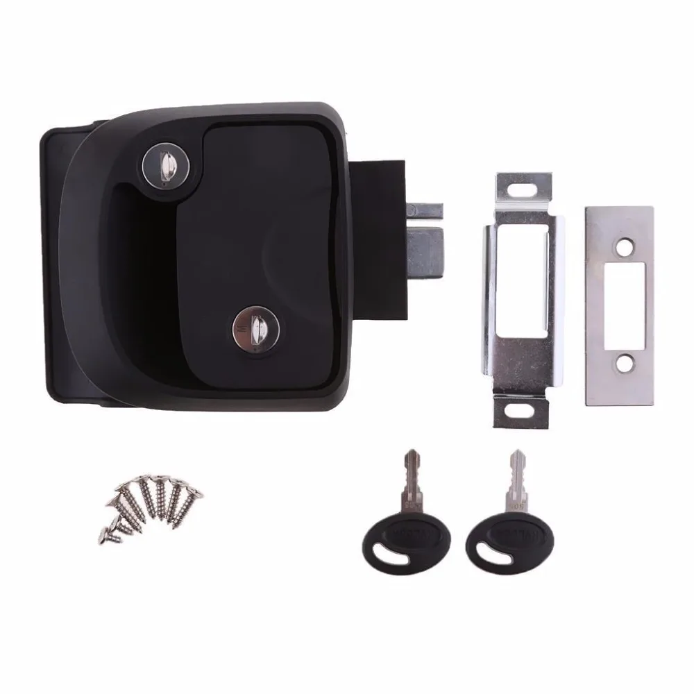 Keyed to different Black Flush Mount Lock Latch Handle for RV Yachts