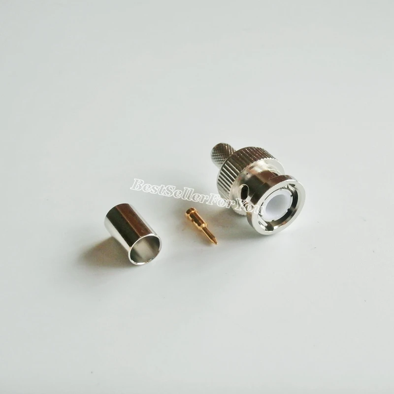 10X BNC male plug crimp for RG8X RG-8X LMR240 cable straight RF Connector | Обустройство дома