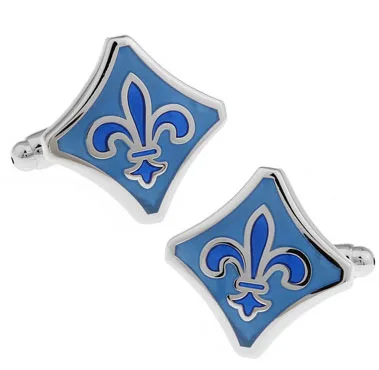 

Men Gift Cufflinks Wholesale&retail Blue Color Copper Material Novelty Design