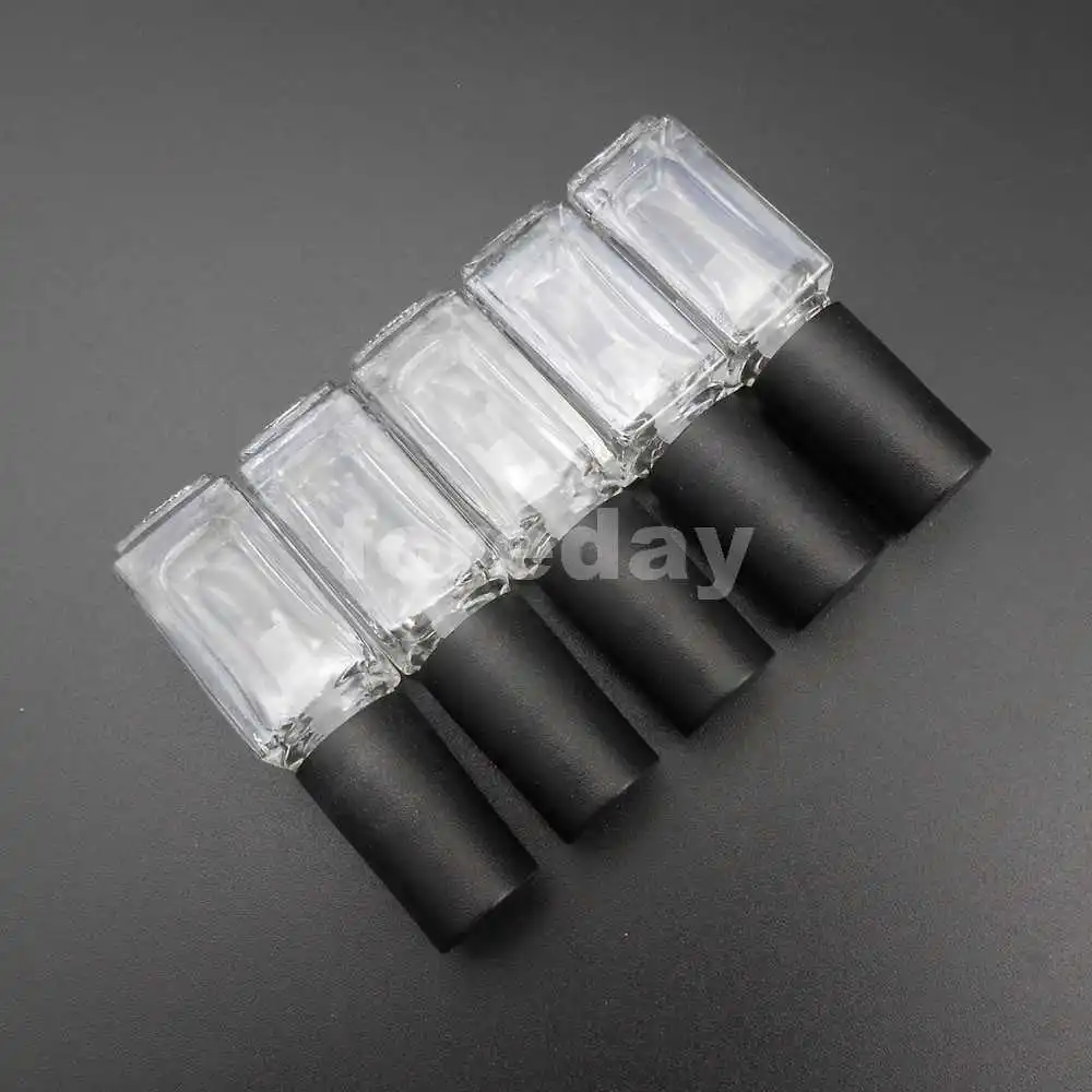 1PC X 5ml Empty Nail Polish Bottle Clear Glass With Mixing Ball Clear Black White / Matte Balck 5 ML NEW 17.5MMX45MM *FD332-334 5