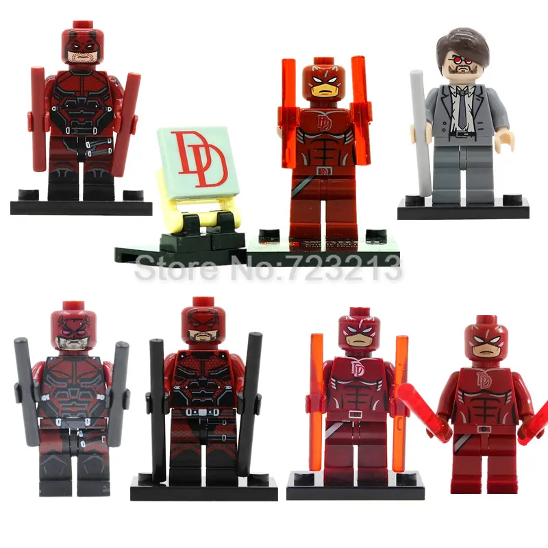 

Single Sale Daredevil Figure Matt Matthew Michael Murdock Marvel Super Hero Building Blocks Set Model Bricks Toys for Children