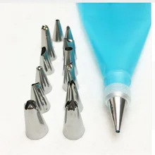 16 шт./компл. силиконовые глазурные трубопроводы c ream кондитерский мешок из нержавеющей стали сопло Кондитерские наконечники C onverter DIY c ake D ecorating инструмент крыса