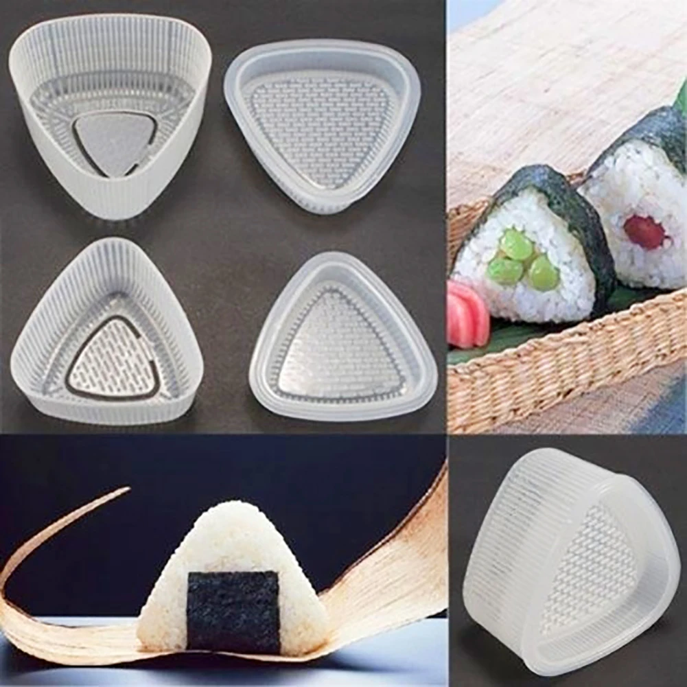 Новая одежда для маленькой девочки 2 шт треугольная форма для суши Onigiri Еда рисовые шарики, обед Пресс чайник комплект DIY риса формы для роллов Кухня инструмент для выпечки