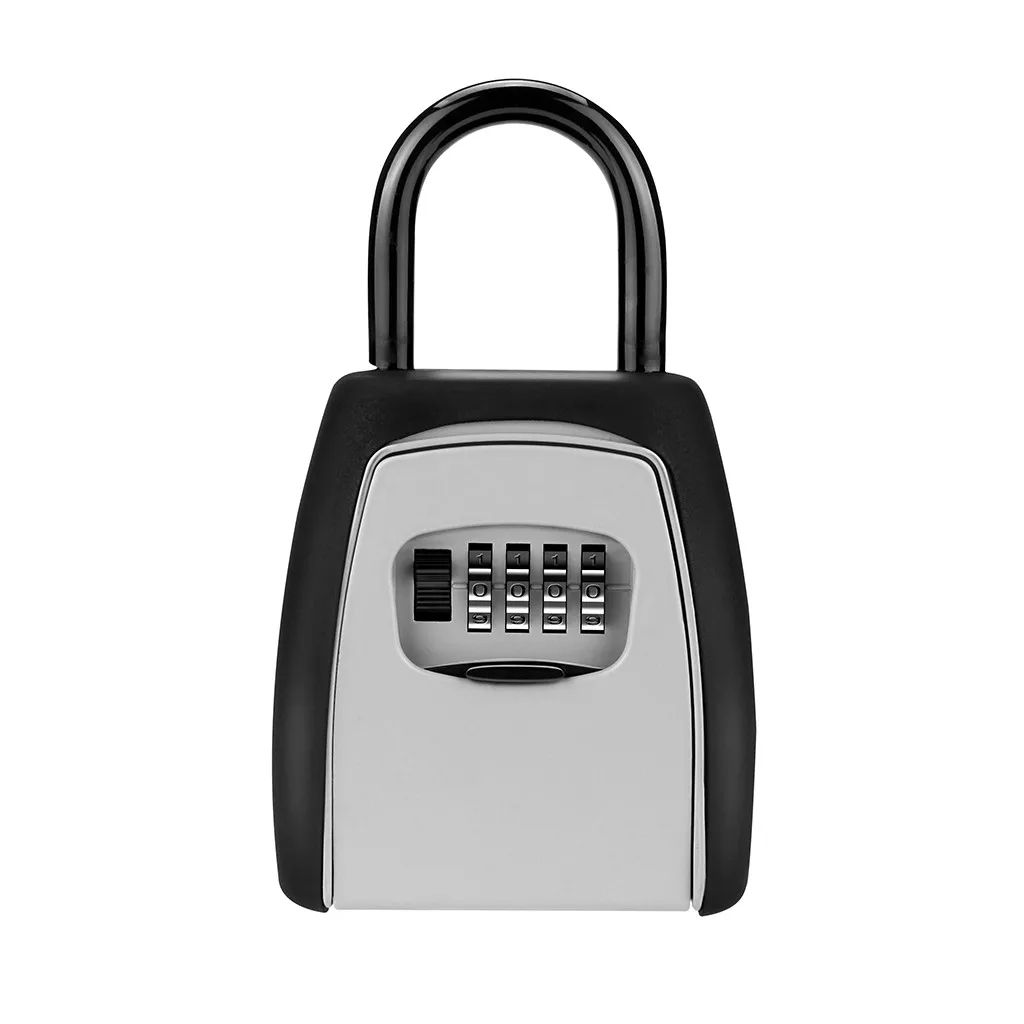 

2019 New Set Your Own Combination Portable Lock Box, 5 Key Capacity Black #NN717