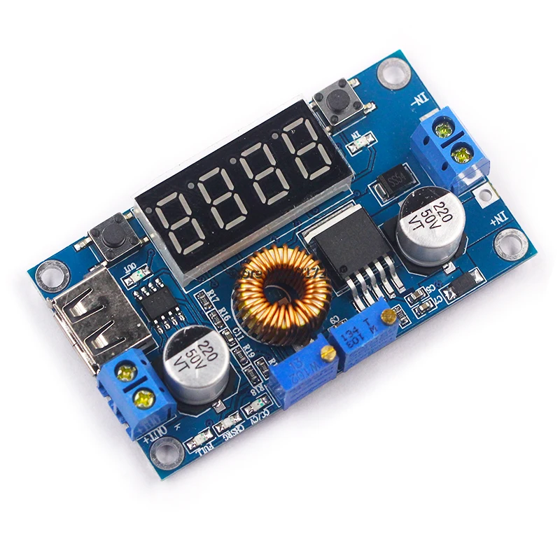 

5A Constant pressure constant current step-down power module Belt voltage current display LED driver lithium-ion battery charge