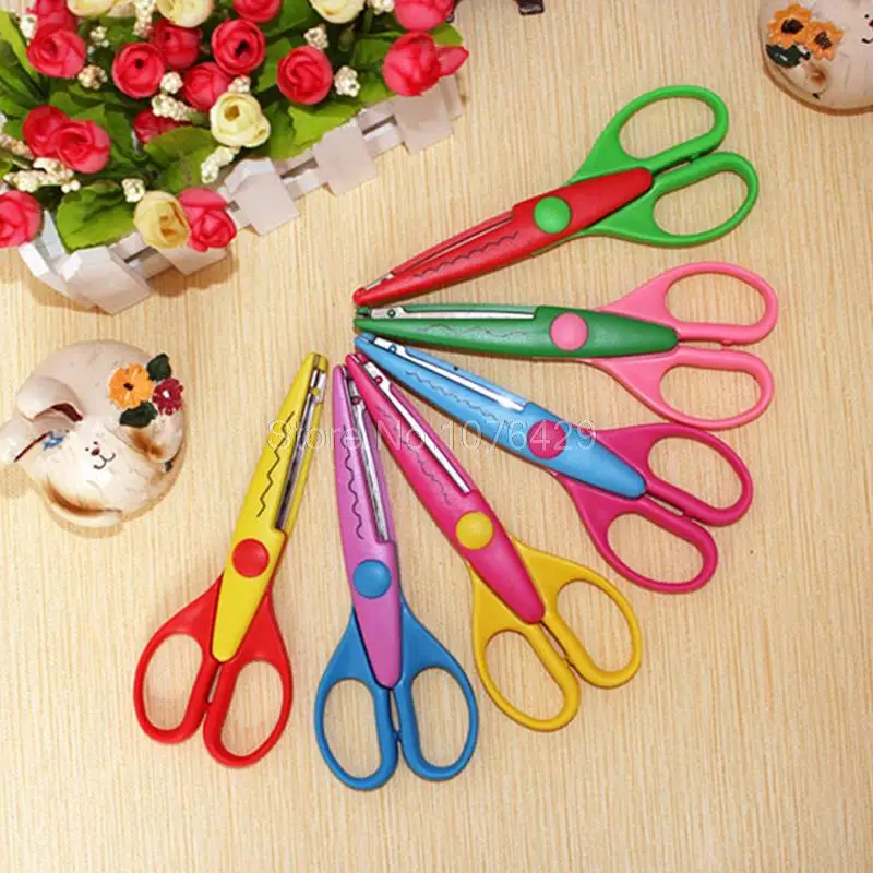 Photo Album Creative DIY Stainless Steel Craft Scissors Kids Wavy