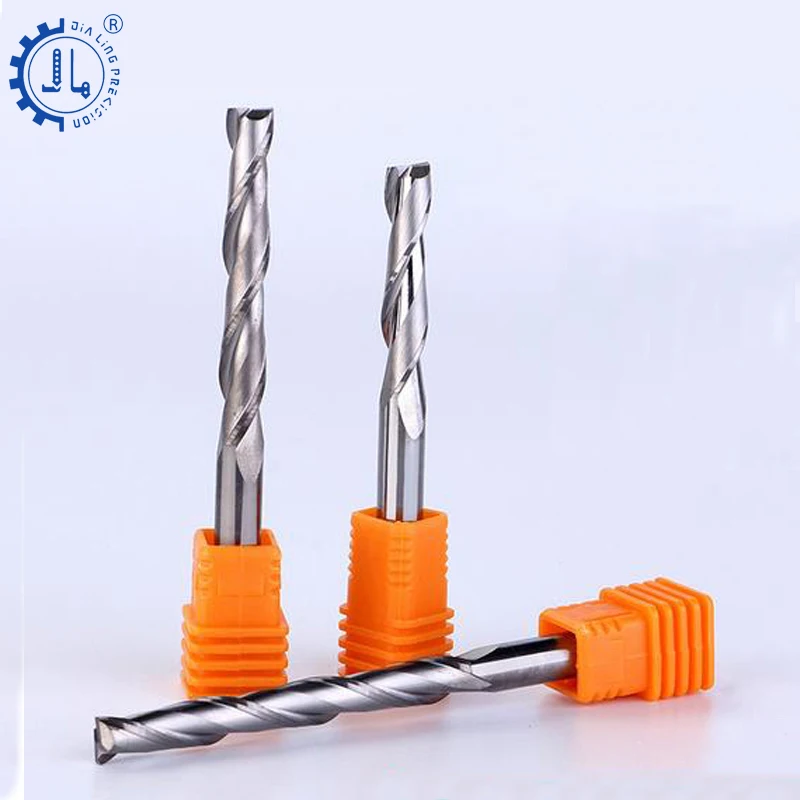 

1pc 3.175mm SHK Wood cutter CNC Router Bits 2 Flutes Spiral End Mills Double Flute Milling Cutter Spiral PVC Cutter