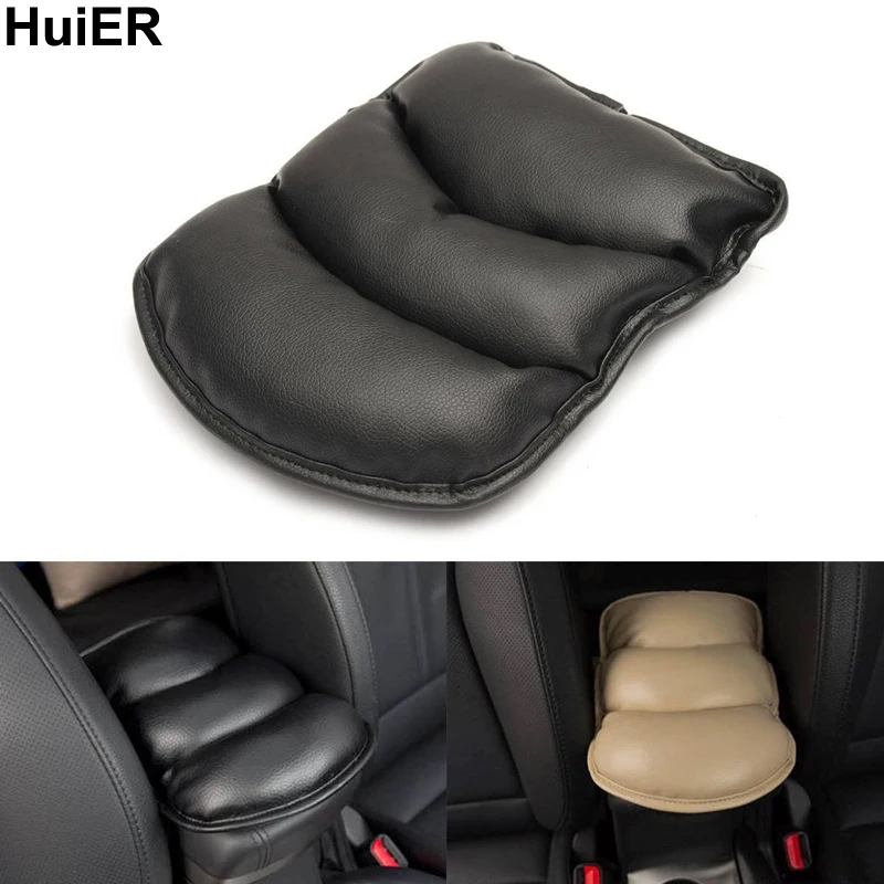 

HuiER 4 Color Auto Car Seat Cover Soft PU Leather Auto Center Console Arm Rest Seat Box Padding Protective Case PU Mat Cushion