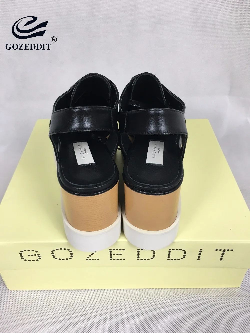 GOZEDDIT/женские модные босоножки на платформе Туфли оксфорды толстой подошве