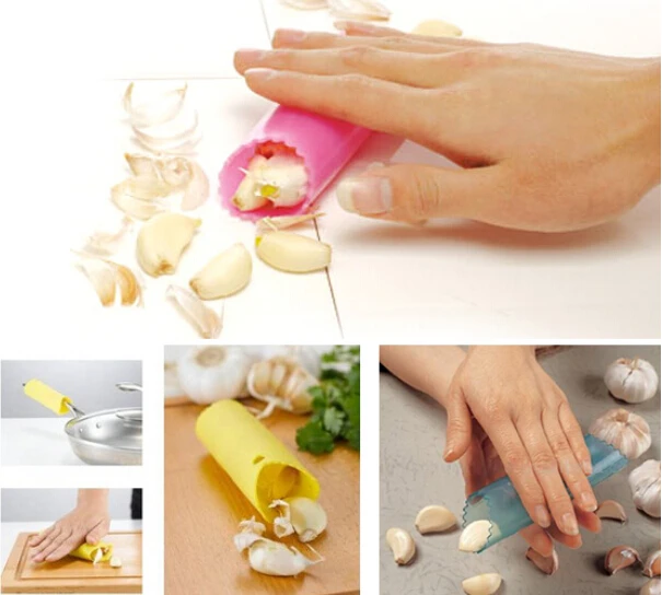 Silicone Rubber Garlic Peeler Easy Operation Non Toxic Garlic Peeler