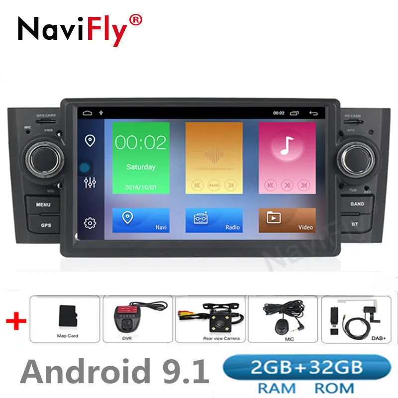 Новинка! Android 9 1 Автомобильный dvd Радио для Fiat Grande Punto Linea 2007 2008 2009 2010 2011 2012 плеер