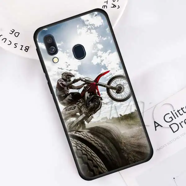 Moto крест moto rcycle Спорт на открытом воздухе силиконовый мягкий чехол для samsung Galaxy A50 A40 A70 A30 A20 A80 A6 A7 A8 плюс A9 черный чехол Чехол - Цвет: 014