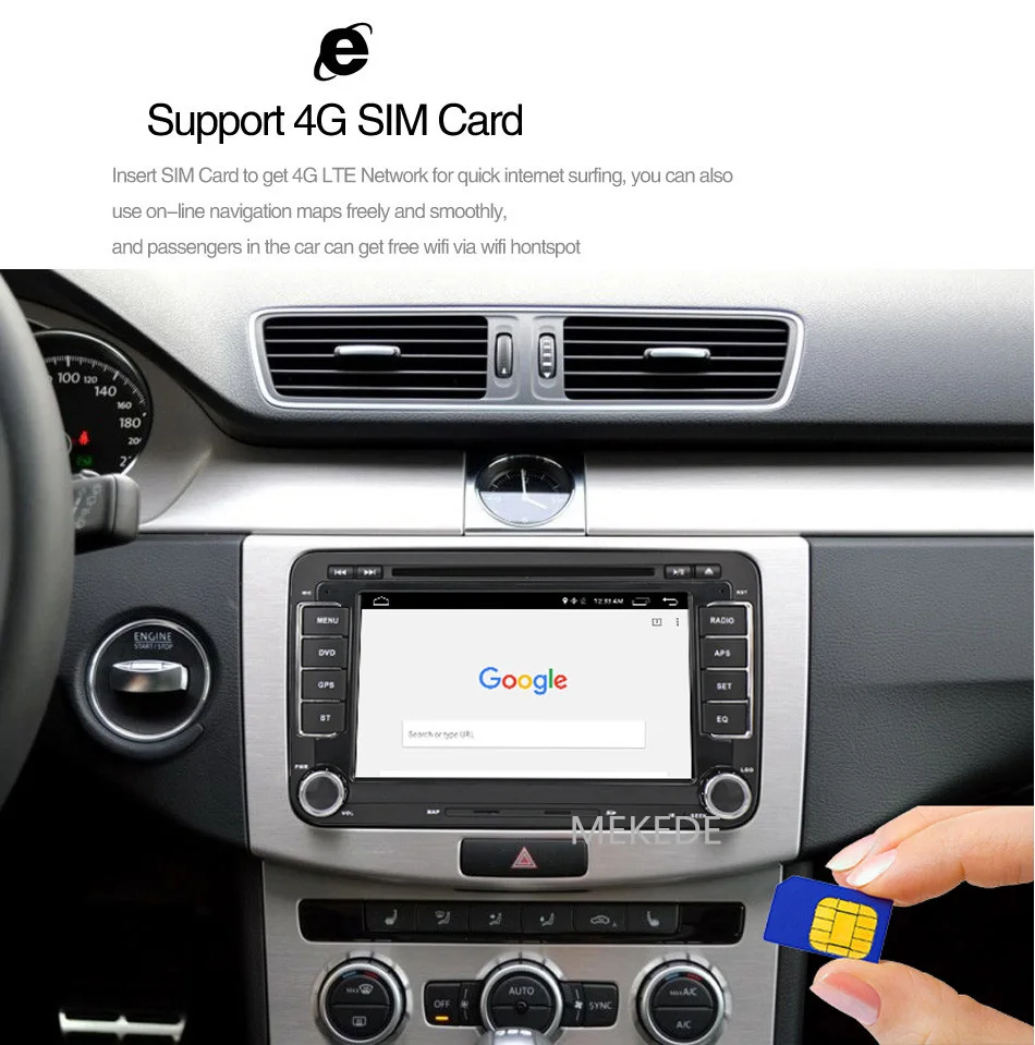 Clearance Wholesale! 4G LTE Quad core Android 7.1 Car radio audio Navigation GPS DVD Player for VW/Volkswagen/Passat/POLO/GOLF/Skoda/Seat 35