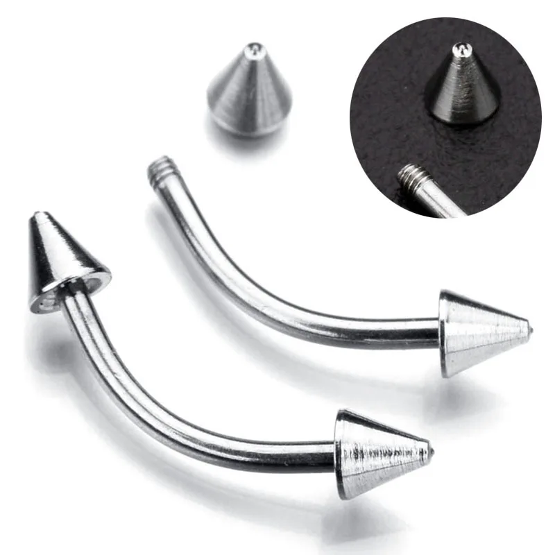 Highly Polished 316 Titanium Body Jewelry 14 Gauge 16MM Titanium Eyebrow Ringin Body Jewelry