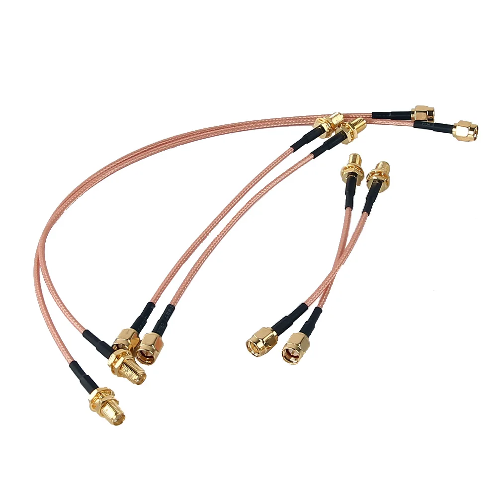 

2pcs/lot 10CM 15CM 30CM length RP Sma Male to RP Sma Female Connector Pigtail Extension Cable for FPV RC antenna Racing Drone