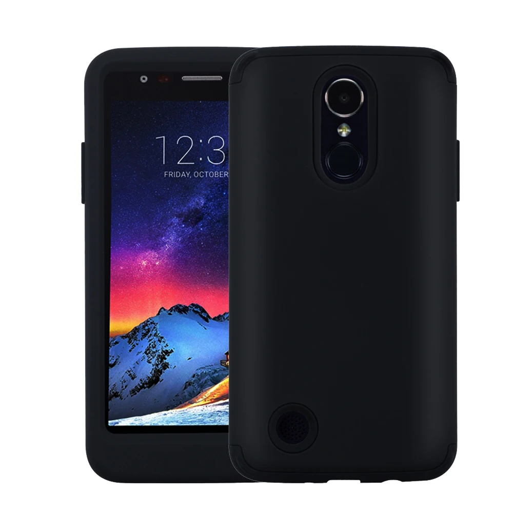 Hybrid Silicone Soft+Hard PC Phone Back Cover Case For LG K10 K8 K4 K3 2017 Rubber Heavy Duty Protective Protection |