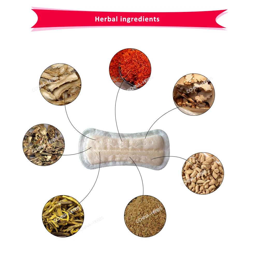 2 пачки = 20 штук женской гигиены травяной медицинские гигиеническая салфетка гинекологических Fushu санитарно полотенце менструального колодки