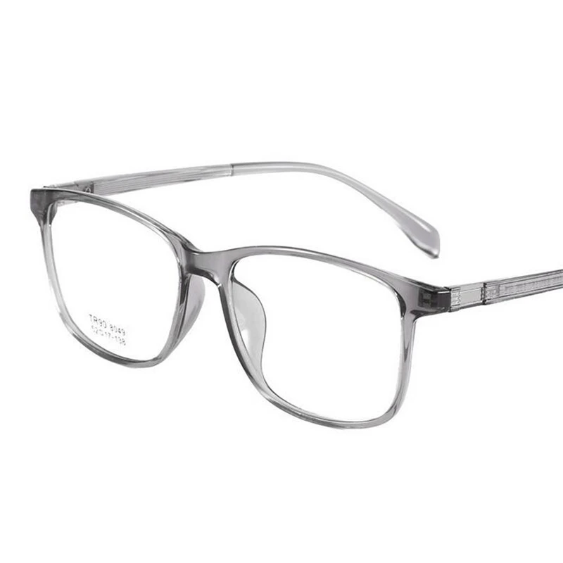 

New Arrived TR90 Optical Eyeglasses Transparent Gray Colors Literary Glasses Frame For Women Men Retro Student Myopia Frame