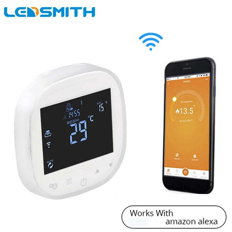 Wi Fi умный термостат регулятор для воды/Электрический пол Отопление воды/газовый