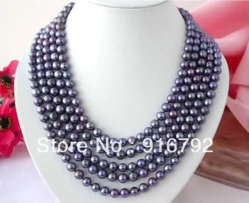 

free shipping >>>>>100" 8-9 MM ELEGANT REAL SOUTH SEA BLACK PEARL NECKLACE