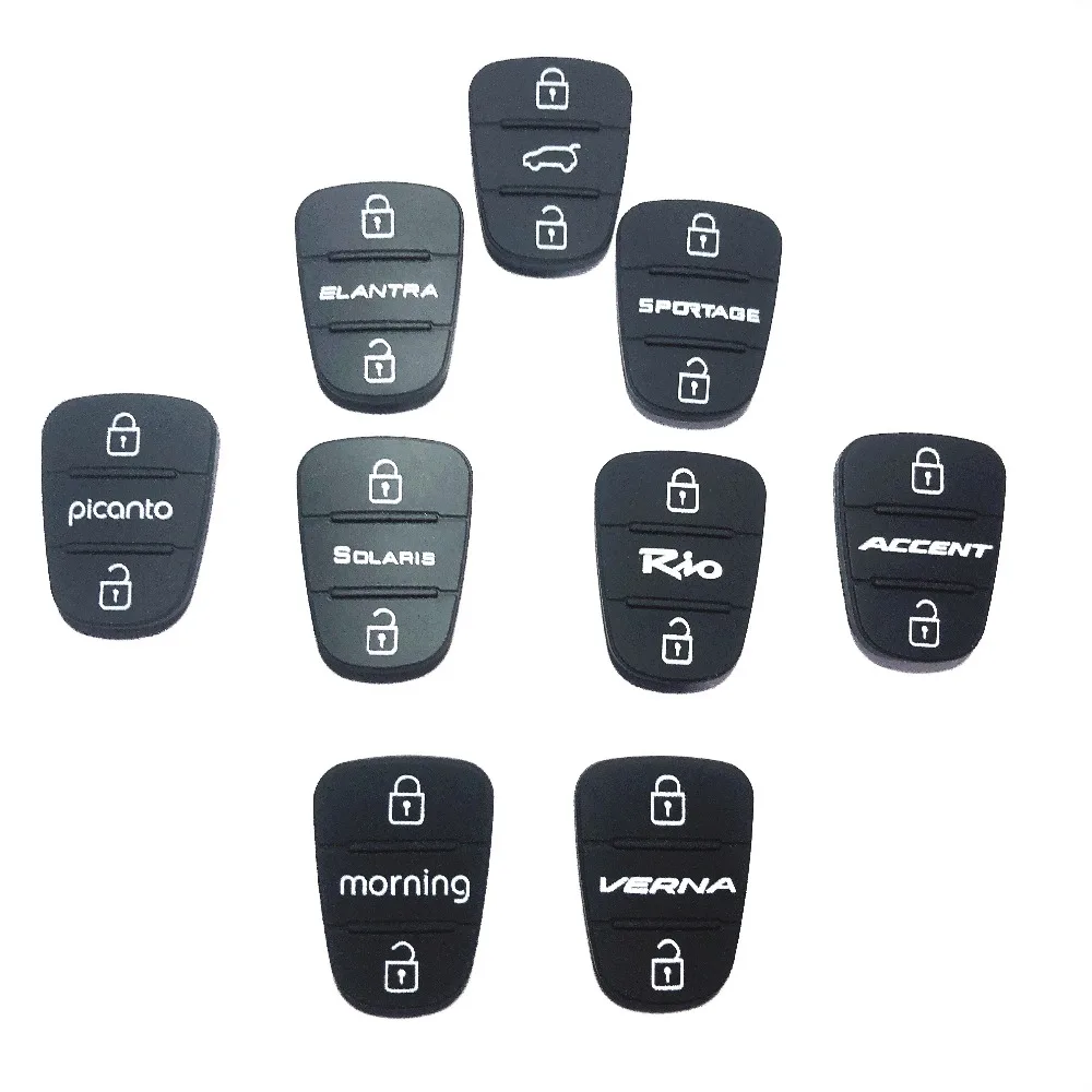 

Replacement 3 Button Rubber Pad Fob For Hyundai Solaris i30 i20 Elantra Tuson Kia Ceed Rio Morning Picanto Sportage Accent Verna