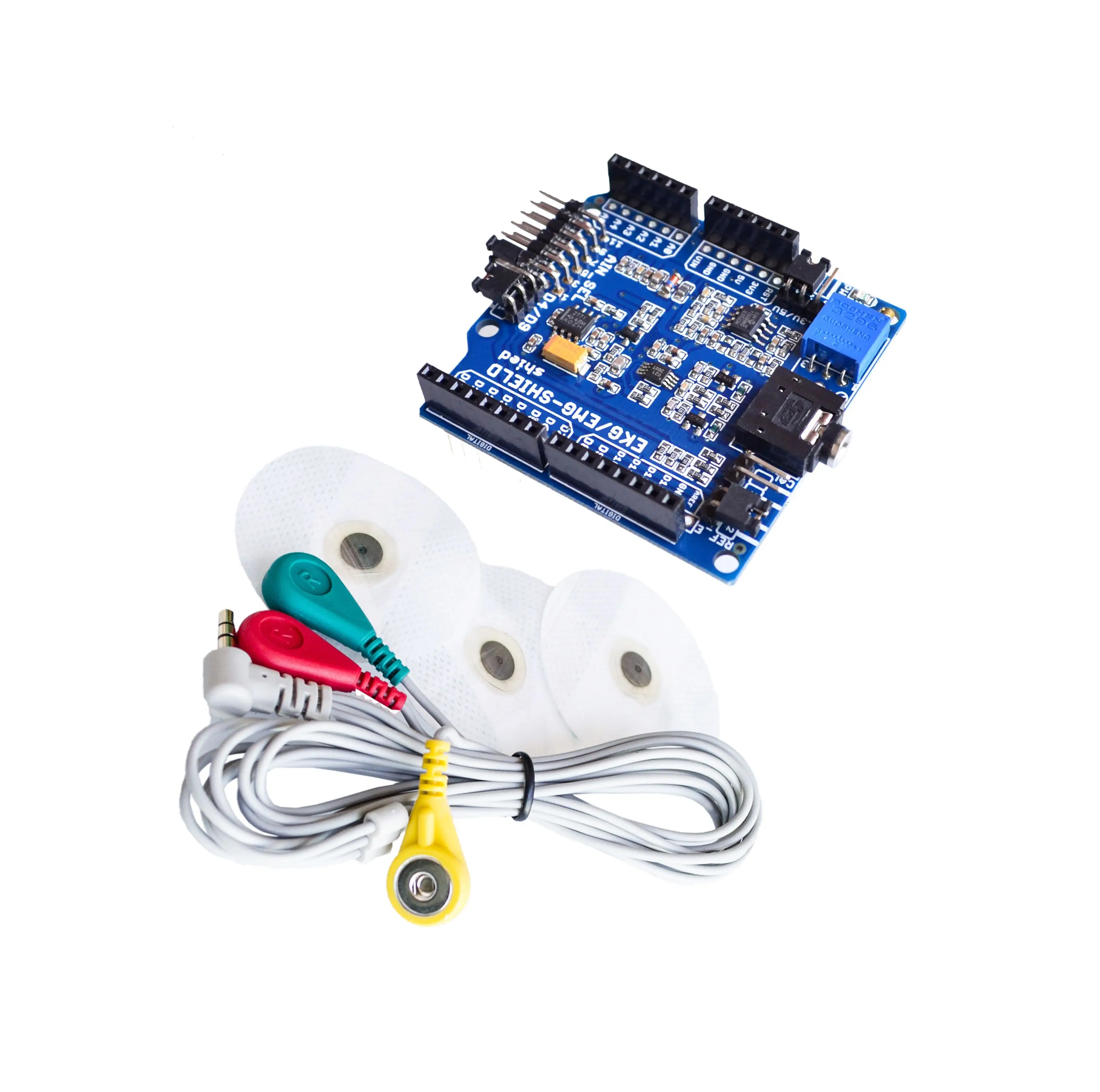 

ECG/EKG/EMG Shield for Arduino with Cables and Electrodes