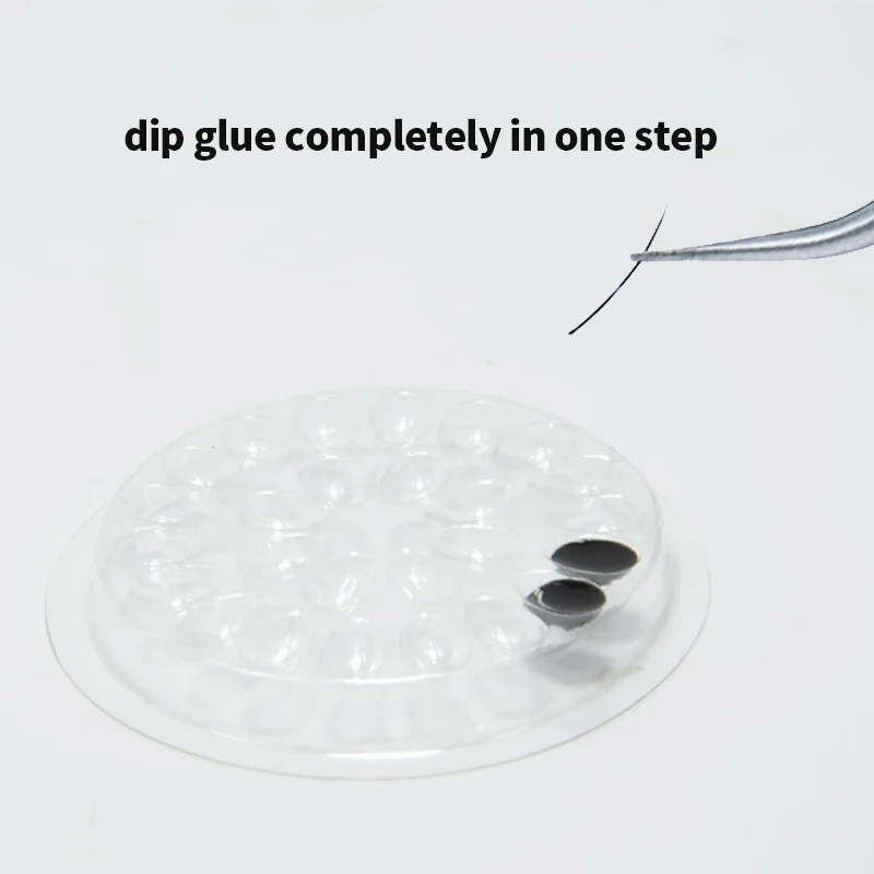 Eyelash Glue Holder 100pcs Plastic Glue Gasket Adhesive Pallet Eyelash Extension Pads Flower Shape Makeup Tool