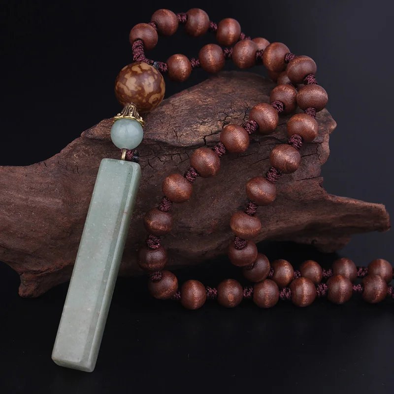 

Nature stone Aventurine Quartz square Nepal jewelry ethnic necklace, vintage necklace green handmade vintage jewelry necklace