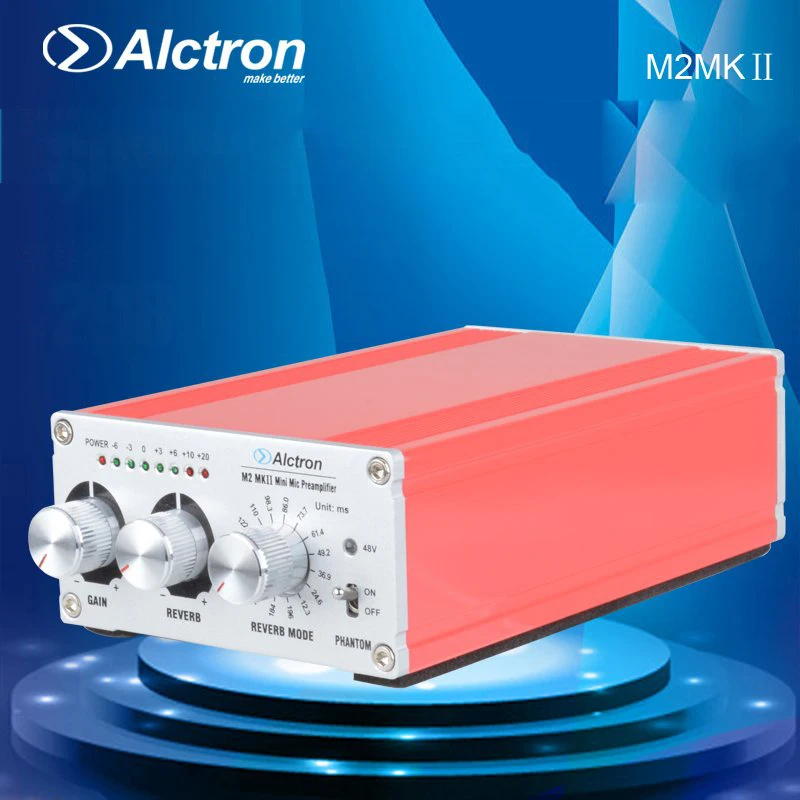 Alctron M2MK II Professional Mini Mic Preamplifier with 24 kinds of adjustable effectmini mic