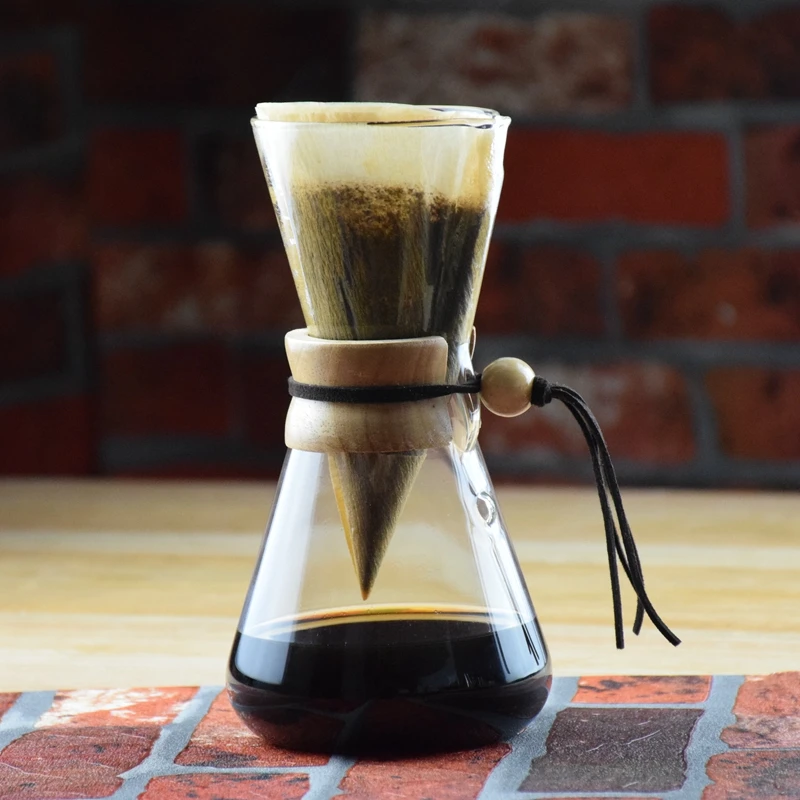  New Arrival FREE SHIPPING  CHEMEX Style Coffee Brewer 1-3 Cups Counted  Espresso Coffee Makers Coffee Machine 