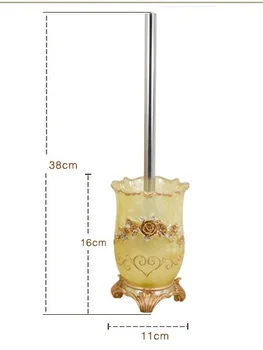 

Multi-Colors Bathroom Cleaning Brush Holder with stand Set Bathroom Accessories Resin stainless steel toilet brush kit wc brush