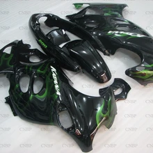 GSX600F 1998-2006 Катана Обтекатели GSX750 02 03 Обтекатели GSX750 00 01 черный зеленый пламя набор для всего тела