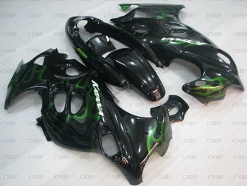 

GSX600F 1998 - 2006 Katana Fairings GSX750 02 03 Fairings GSX750 00 01 Black Green Flame Full Body Kits