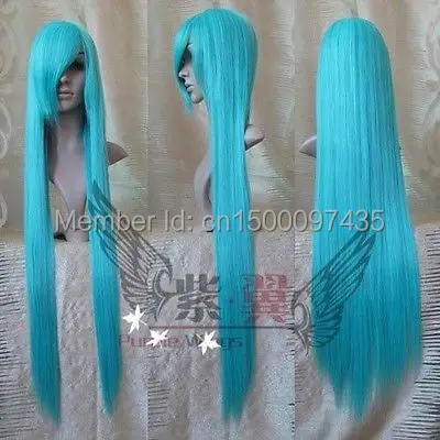 

FREE P&P^^Ladies fashion Turquoise Blue anime wig + 80CM
