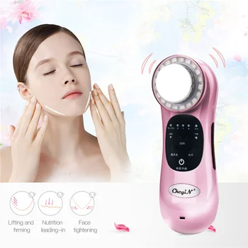 

Fashion Portable Electronic Facial Care Instrument Photon Therapy Anti Aging Remove Wrinkle Ultrasonic Vibrate Face Massage 21