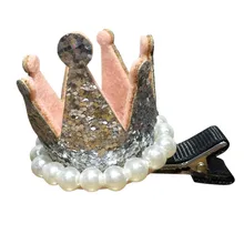 Новинка 2 шт. заколки для волос Принцесса Корона Блестки для волос стиль пряжки очаровательный головной убор аксессуары для волос#0314 BB