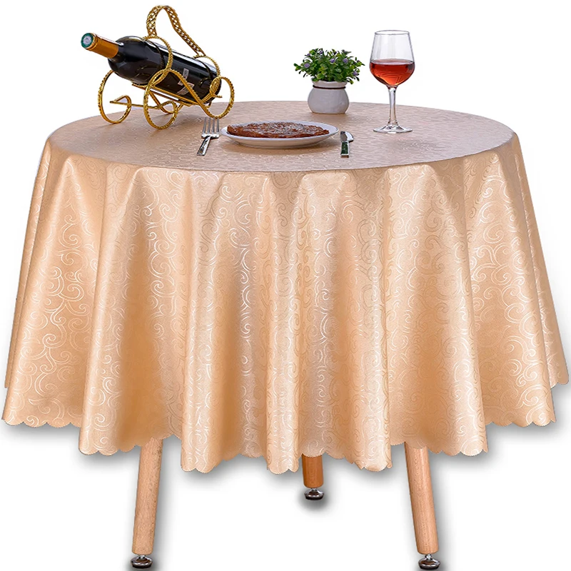 

280cm New Year Round Pu Leather Table Cloth Covers Tablecloth For Home Wedding tables restaurant Party Christmas Decor