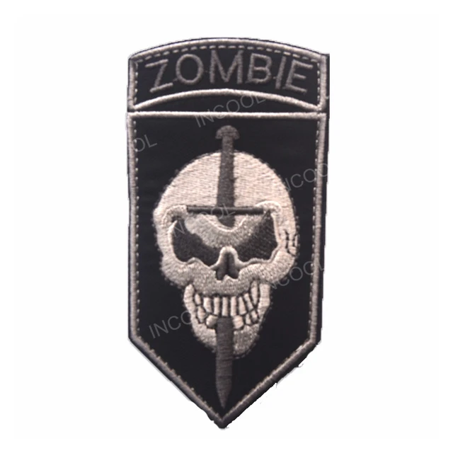 Best Offers 30 PCS Zombie Embroidery Patch Army Tactical Skull Morale Patches Military Emblem Appliques Combat Embroidered Badges Wholesale