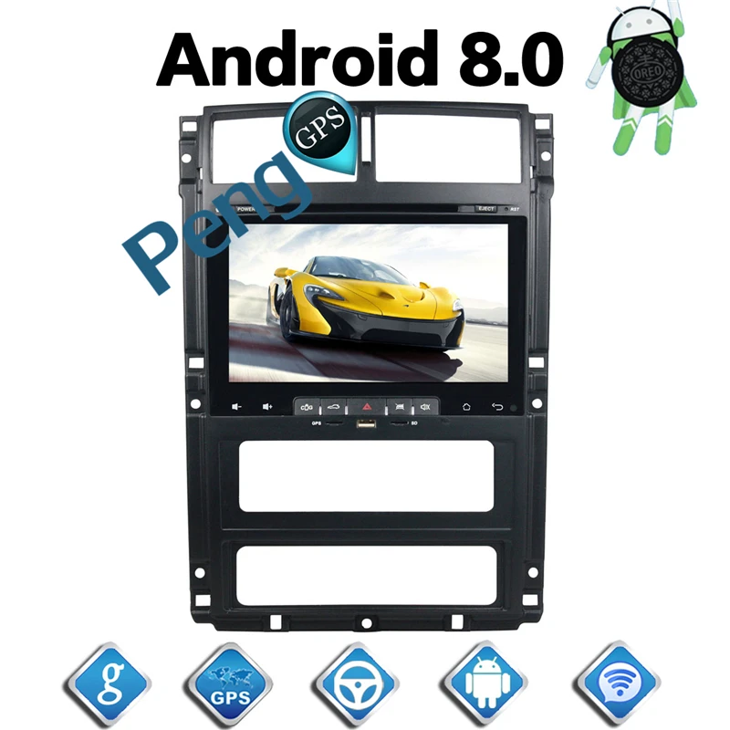 Sale 2 Din Android 8.0 Car CD DVD Player 8Core GPS Navigation for PEUGEOT 405 PG405 Stereo 1080P HD Screen Autoradio 4