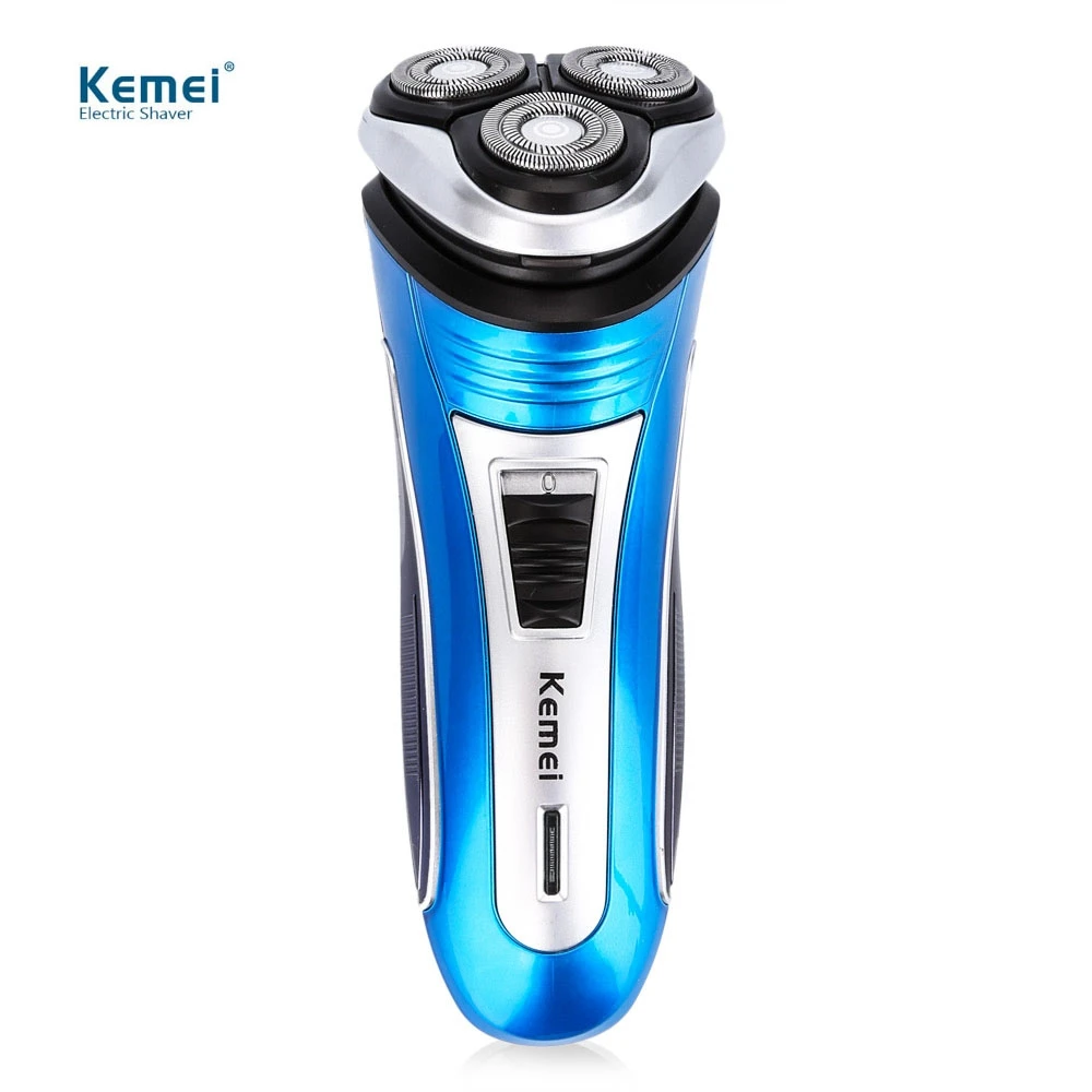 

Kemei 220V Rechargeable Electric Shaver 3D Triple Floating Blade Heads Shaving device Face Care Men Beard Trimmer Barber Machine