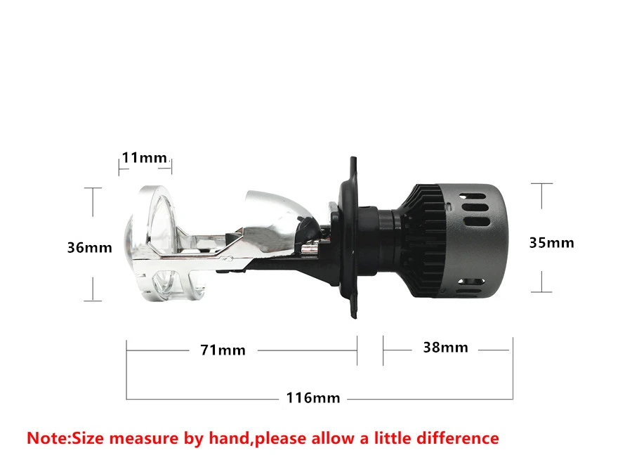 Автомобильный Стайлинг H4 светодиодный объектив проектора 12 в 72 Вт дальний и ближний свет с автомобильными фарами Автомобильный светодиодный преобразователь Hi/Lo для Мини Би объективов