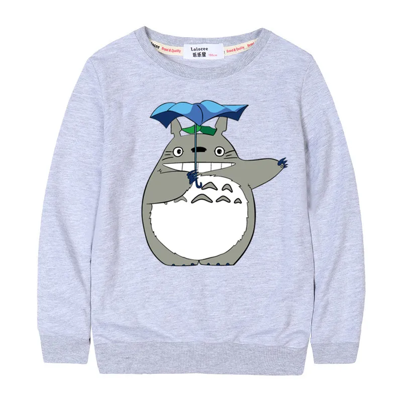 

Girls Long Sleeve Totoro Print Scoop Neck Shirt Pullover Sweatershirt Cartoon Sweatshirt Hoodies Top