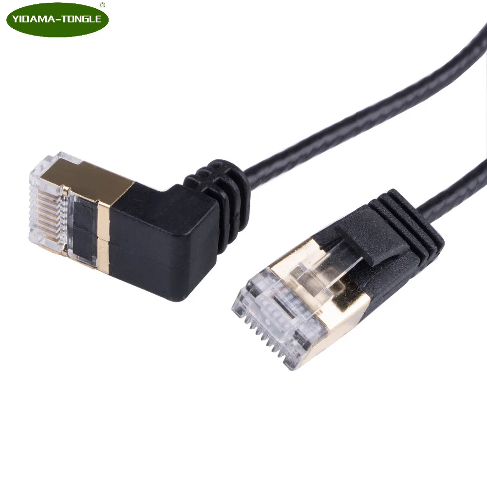 Ethernet кабель CAT6 RJ45 сетевой Соединительный свинцовый под углом для ПК PS4 Xbox