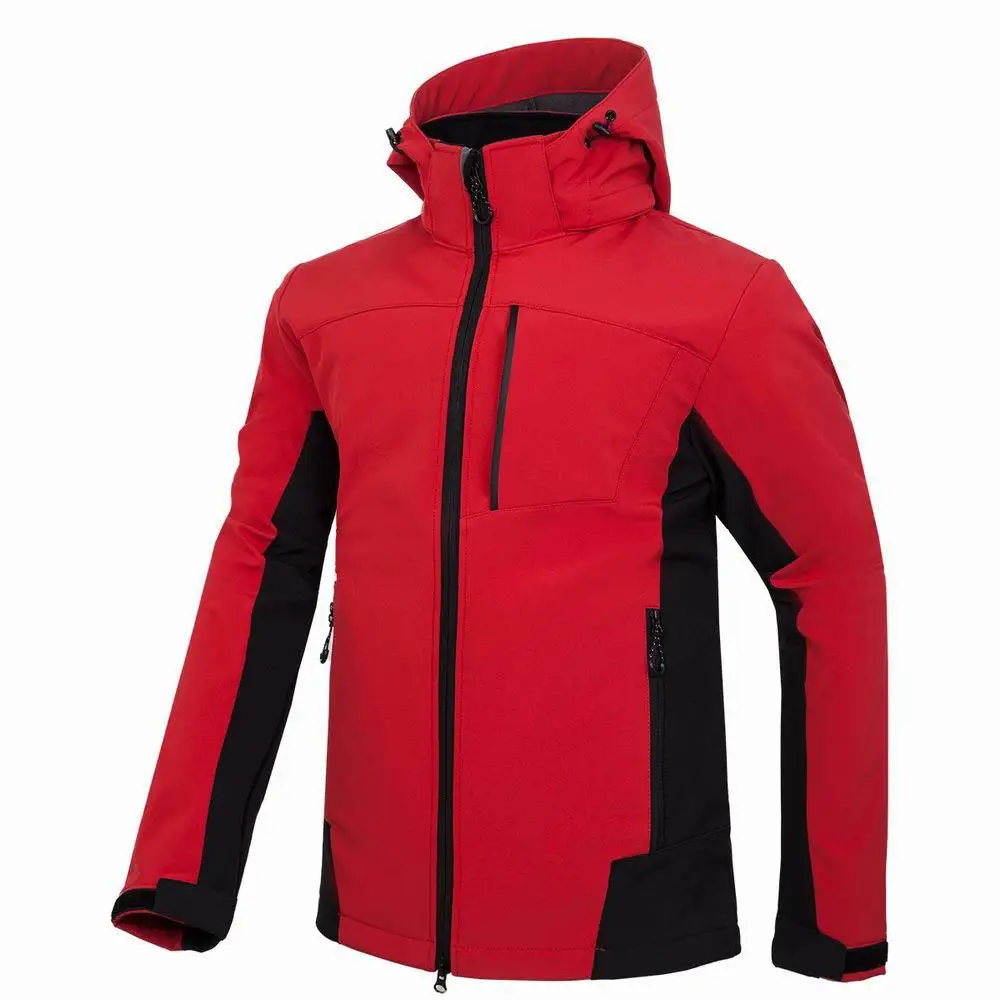 

ESHINES Red Outdoor Waterproof Jacket Softshell Jacket Men Single Layer Winter Jacket Women Waterproof Windproof Sports Dropship