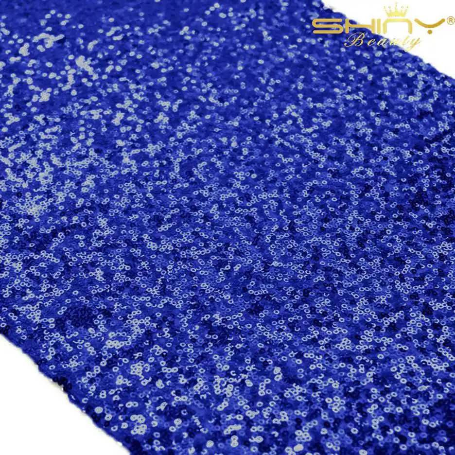 Блестящая красавица 30*275 см скатерти с пайетками бегуны вечерние/свадебные полиэстер/нейлон ткань Скатерть украшения Banquet-0118C - Color: Royal Blue