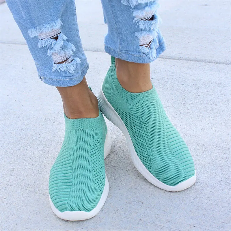 Plus-Size-Women-Sneakers-Vulcanized-Knitting-Stretch-Flat-Platform-Fashion-Ladies-Slip-On-Sock-Shoes (3)