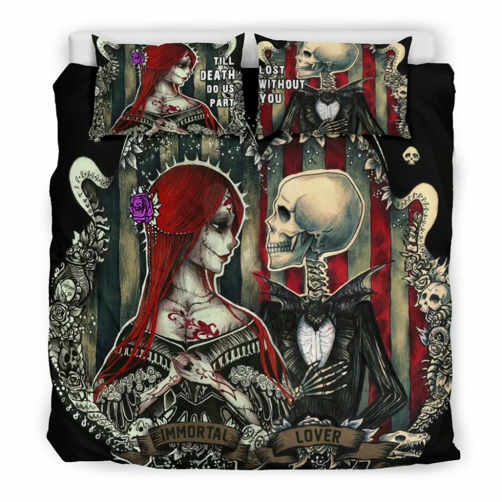 

3D Bedding Set 3D Print Skull Customized Design Duvet Cover Sets King Queen Twin Size Dropshipping