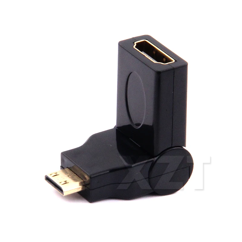 10 шт. черный Мини HDMI мужчин и женщин 90 угловой переходник преобразователь для HDTV проектор Универсальный HDMI 1,4
