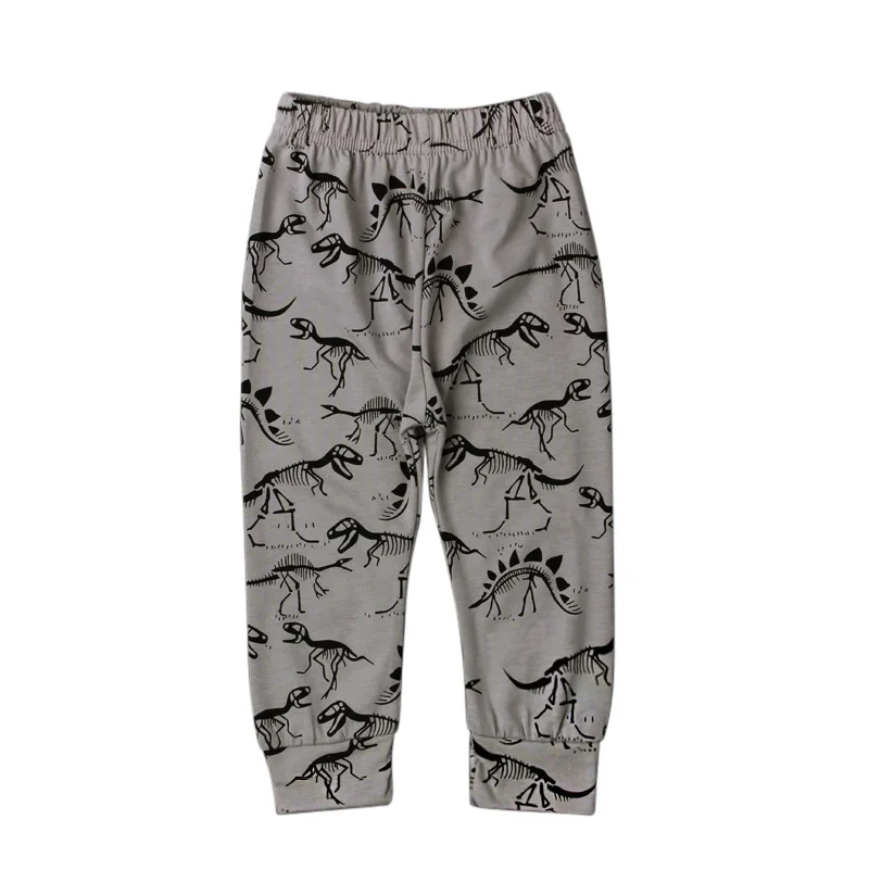 2017 Cute Casual Baby Pants Cotton Cartoon Dinosaur Kids Trousers Spring Autumn Children
